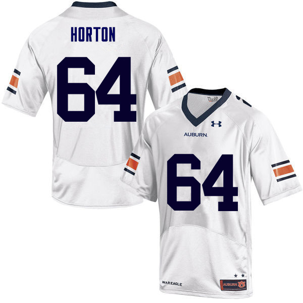 Auburn Tigers Men's Mike Horton #64 White Under Armour Stitched College NCAA Authentic Football Jersey AQY8774EG
